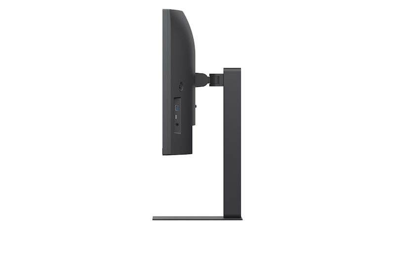 Side profile view of monitor stand (-15 degree tilt)