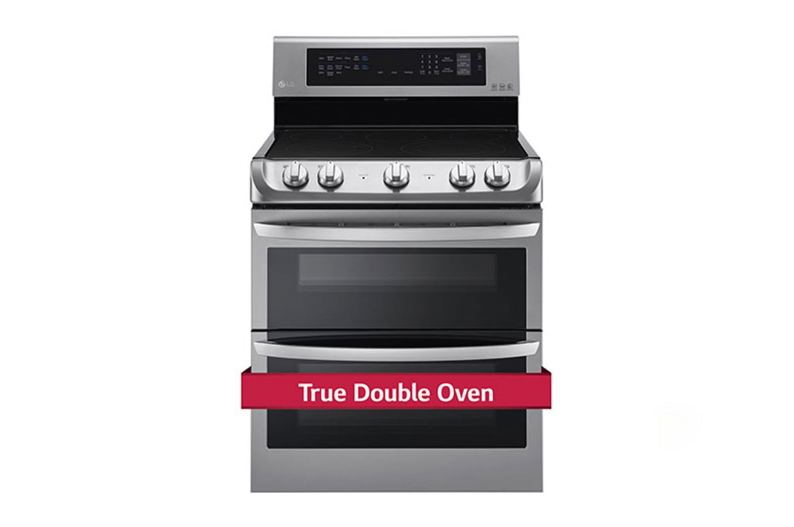 Front view of 7.3 cu. ft. Electric True Double Oven Range with ProBakeConvection™ and EasyClean® LDE5415ST