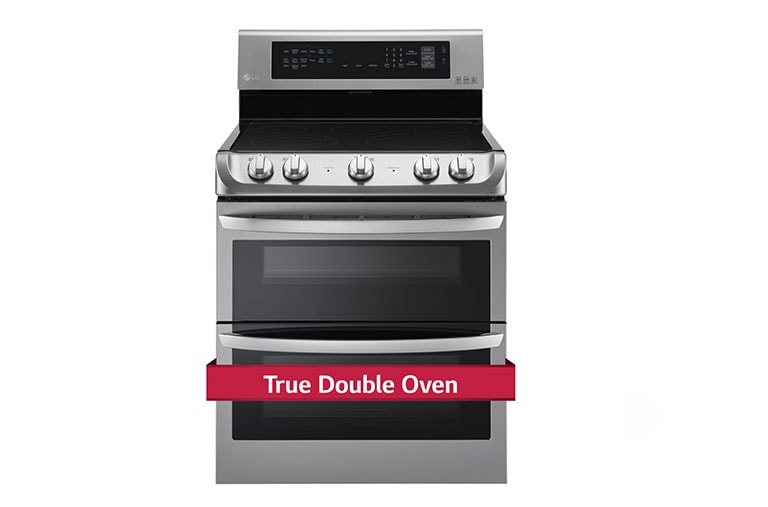 LG 7.3 cu. ft. Electric True Double Oven Range with ProBakeConvection™ and EasyClean®, LDE5415ST