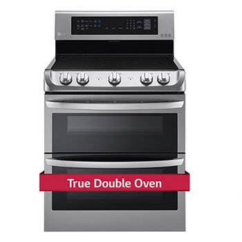 Front view of 7.3 cu. ft. Electric True Double Oven Range with ProBakeConvection™ and EasyClean® LDE5415ST