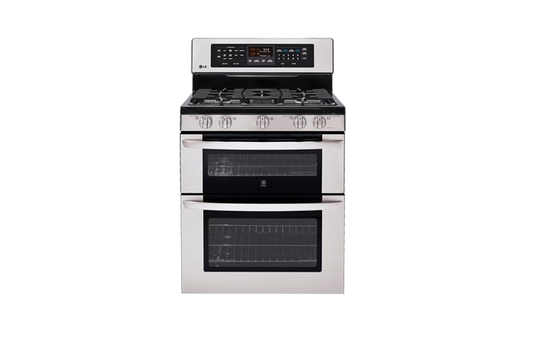 Front view of A Large Capacity Gas Double Oven with Infrared Grill (Upper: 2.2 cu.ft. / Lower: 3.9 cu.ft.) LDG3017ST