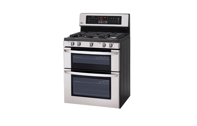 LG A Large Capacity Gas Double Oven with Infrared Grill (Upper: 2.2 cu.ft. / Lower: 3.9 cu.ft.), LDG3017ST