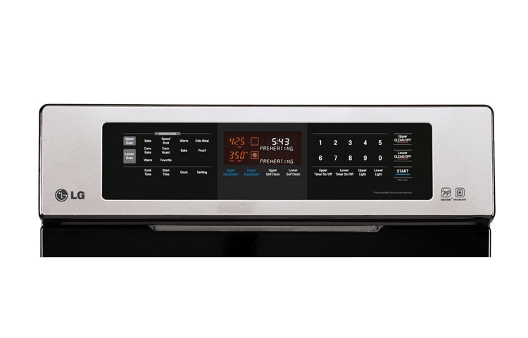 LG 6.1 cu. ft. Large Capacity Gas Double Oven Range with Infrared Grill, LDG3037ST