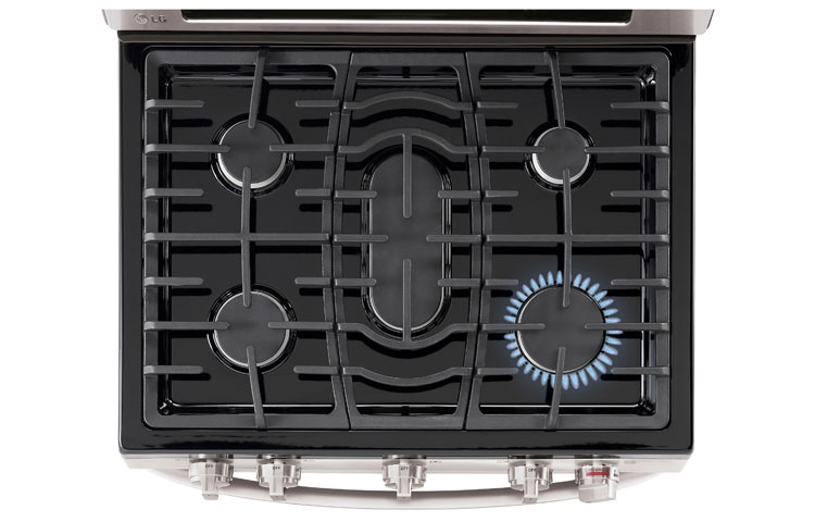 LG 6.1 cu. ft. Large Capacity Gas Double Oven Range with Infrared Grill, LDG3037ST