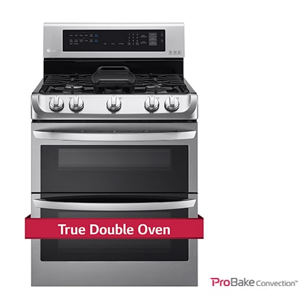 Gas stove with 2 ovens outlet