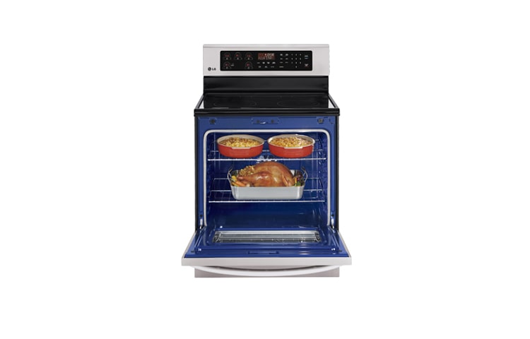 LG 6.3 cu.ft. Large Capacity Electric Range with Fan Convection, LRE6323SB