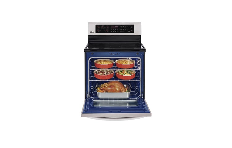 LG 6.3 cu.ft. Large Capacity Electric Range with Infrared Grill and True Convection, LRE6325ST