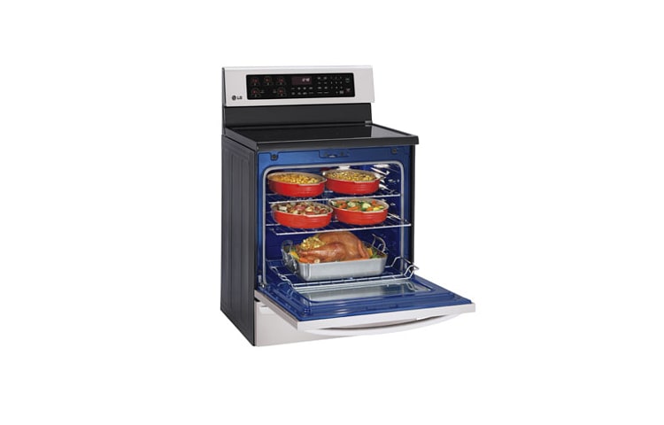 LG 6.3 cu.ft. Large Capacity Electric Range with Infrared Grill and True Convection, LRE6325ST