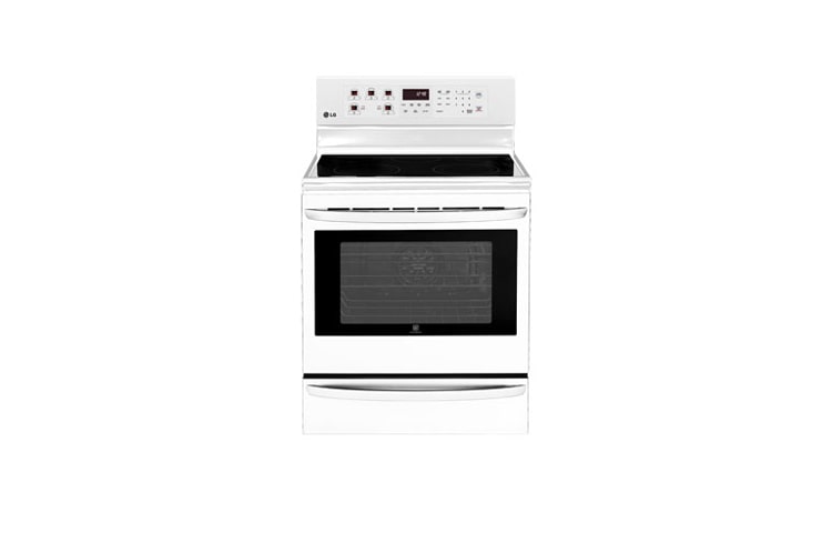 Front view of 6.3 cu.ft. Large Capacity Electric Range with Infrared Grill and True Convection LRE6325SW