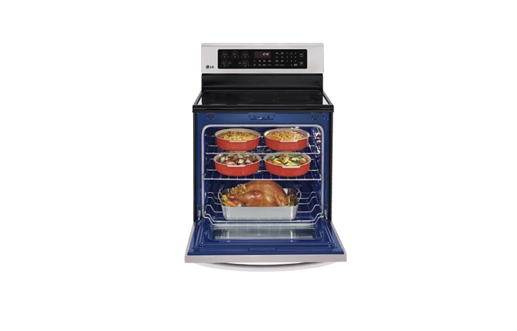 LG 6.3 cu.ft. Large Capacity Electric Range with Infrared Grill and True Convection, LRE6325SW