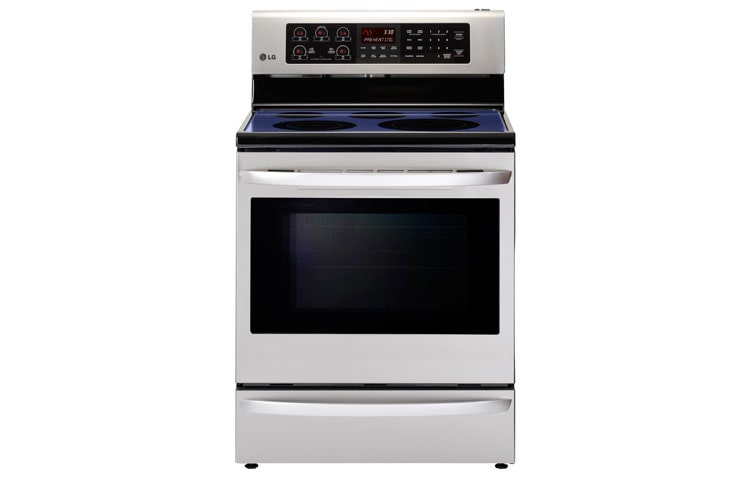 Front view of 6.3 cu. ft. Large Capacity Electric Range With Infrared Grill and True Convection LRE6327ST