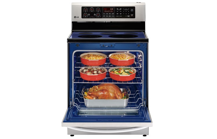 LG 6.3 cu. ft. Large Capacity Electric Range With Infrared Grill and True Convection, LRE6327ST