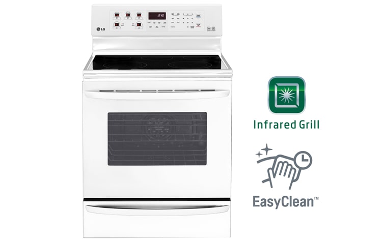 Front view of 6.3 cu. ft. Electric Range With Infrared Grill LRE6385SW