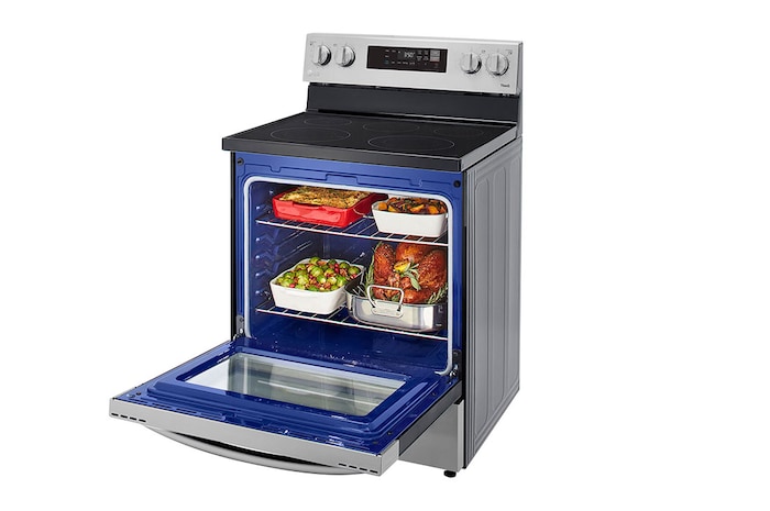 LG 30" Elec. 6.3 cu ft. Range | EasyClean® & Smart , Stainless, Freestanding, LREL6321S