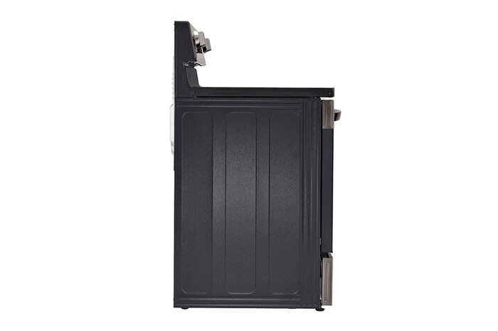 LG 30" Elec. 6.3 cu ft. Range | Fan Convection, Air Fry , EasyClean®& Smart, Black Stainless, Freestanding, LREL6323D