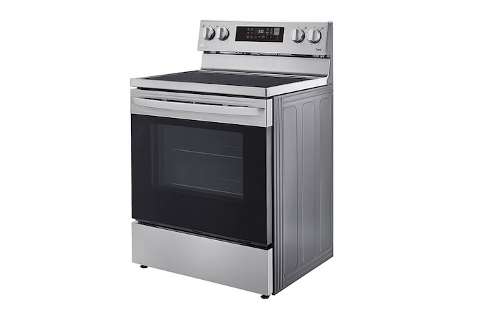 LG 30" Elec. 6.3 cu ft. Range | Fan Convection, Air Fry , EasyClean®& Smart, Stainless, Freestanding, LREL6323S