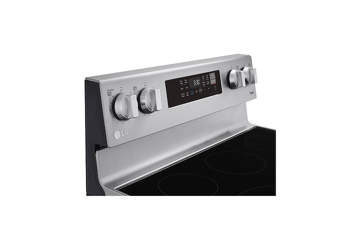 LG 30" Elec. 6.3 cu ft. Range | Fan Convection, Air Fry , EasyClean®& Smart, Stainless, Freestanding, LREL6323S