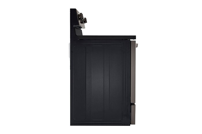 LG 30" Elec. 6.3 cu ft. Range | Probake Convection, Air Fry, InstaView®, SelfClean, EasyClean®& Smart, Black Stainless, Freestanding, LREL6325D