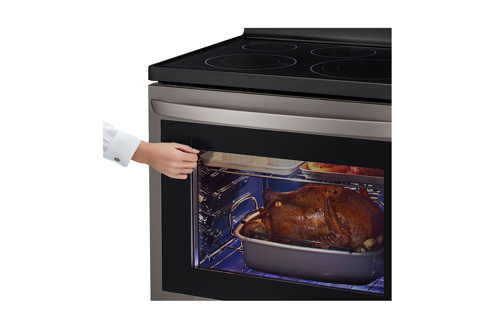 LG 6.3 cu.ft. Air Fry InstaView ThinQ® Electric Range, LREL6325D