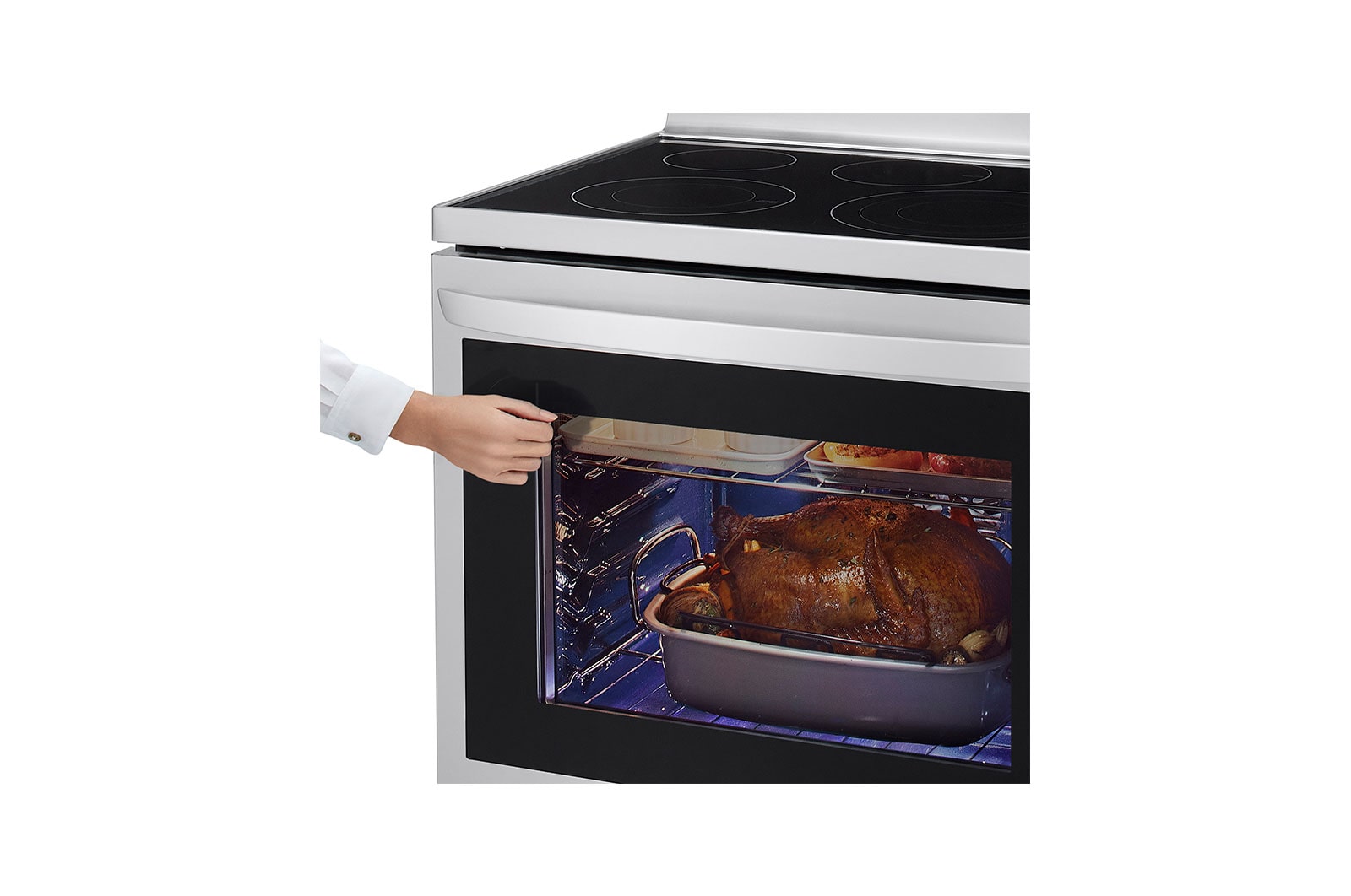 LG 6.3 cu.ft. Air Fry InstaView ThinQ® Electric Range, LREL6325F
