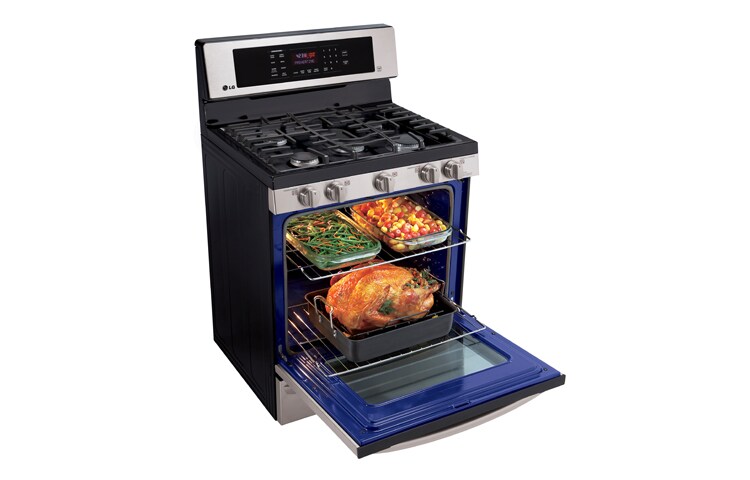 LG 5.4 cu. ft. True Convection Gas Range with EasyClean, LRG3085ST