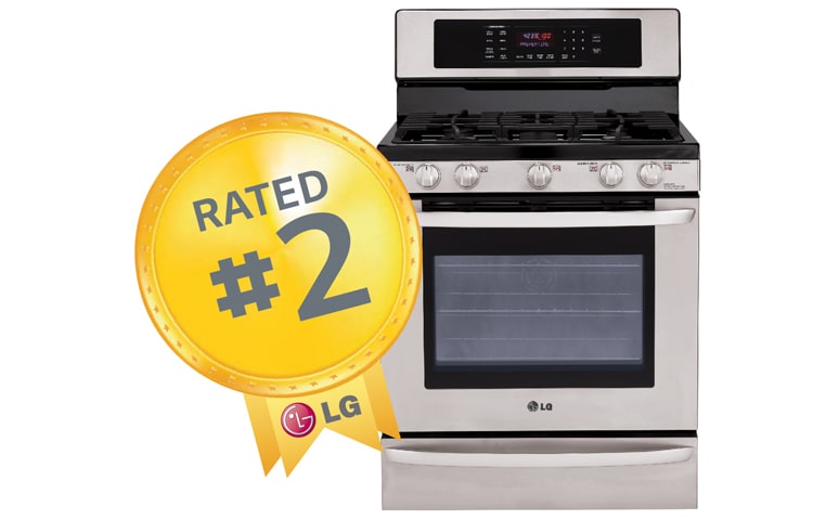 Front view of Large Capacity Free Standing Gas Range (5.4 cu. ft) LRG3095ST