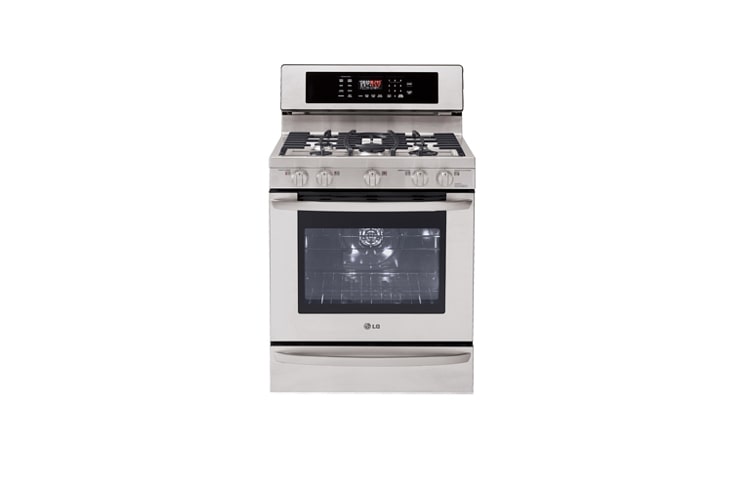 LG 5.4 cu. ft. Large Capacity Premium Free Standing Gas Range with EvenJet™ Convection System and Warming Drawer, LRG3097ST