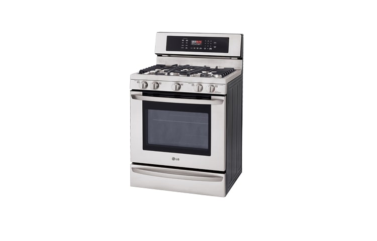 LG 5.4 cu. ft. Large Capacity Premium Free Standing Gas Range with EvenJet™ Convection System and Warming Drawer, LRG3097ST