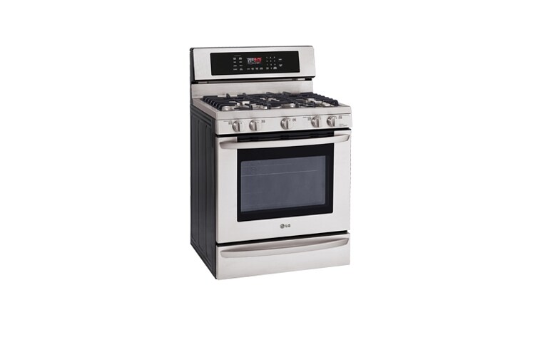 LG 5.4 cu. ft. Large Capacity Premium Free Standing Gas Range with EvenJet™ Convection System and Warming Drawer, LRG3097ST