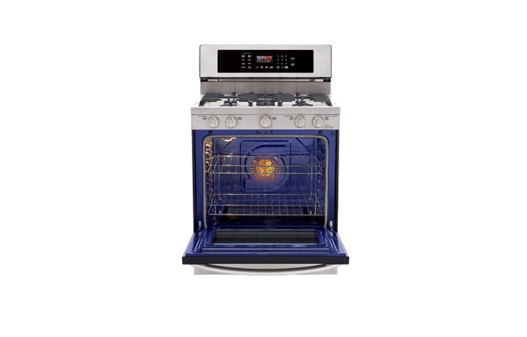 LG 5.4 cu. ft. Large Capacity Premium Free Standing Gas Range with EvenJet™ Convection System and Warming Drawer, LRG3097ST
