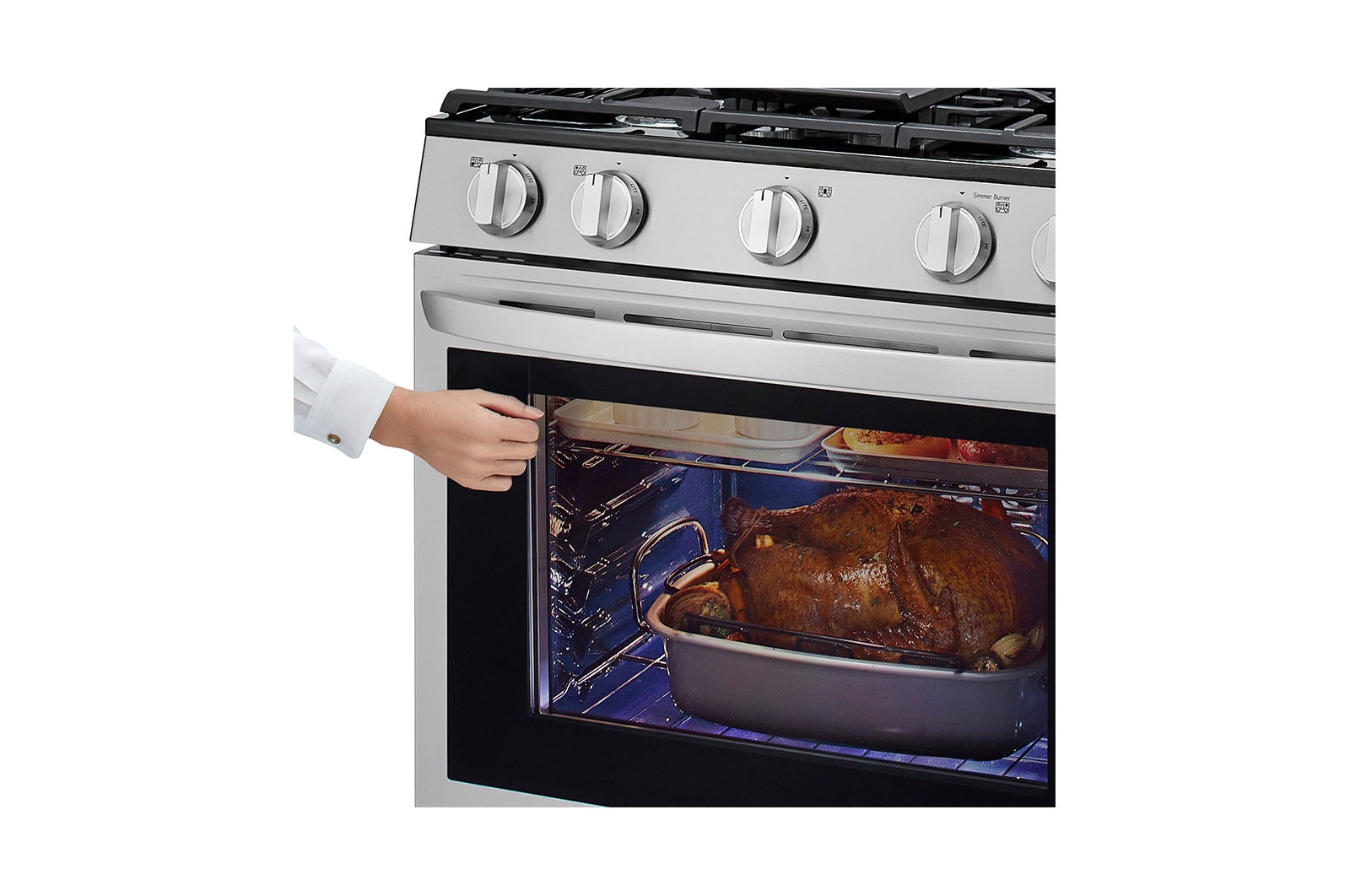 LG 5.8 cu ft. Smart Wi-Fi Enabled True Convection InstaView™  Gas Range with Air Fry, LRGL5825F