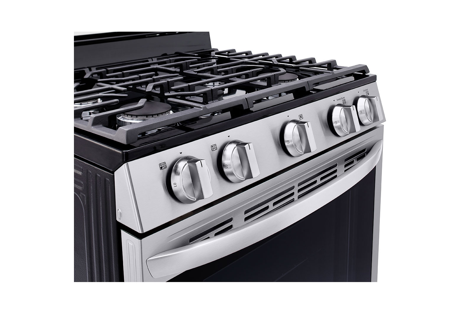 LG 5.8 cu ft. Smart Wi-Fi Enabled True Convection InstaView™  Gas Range with Air Fry, LRGL5825F
