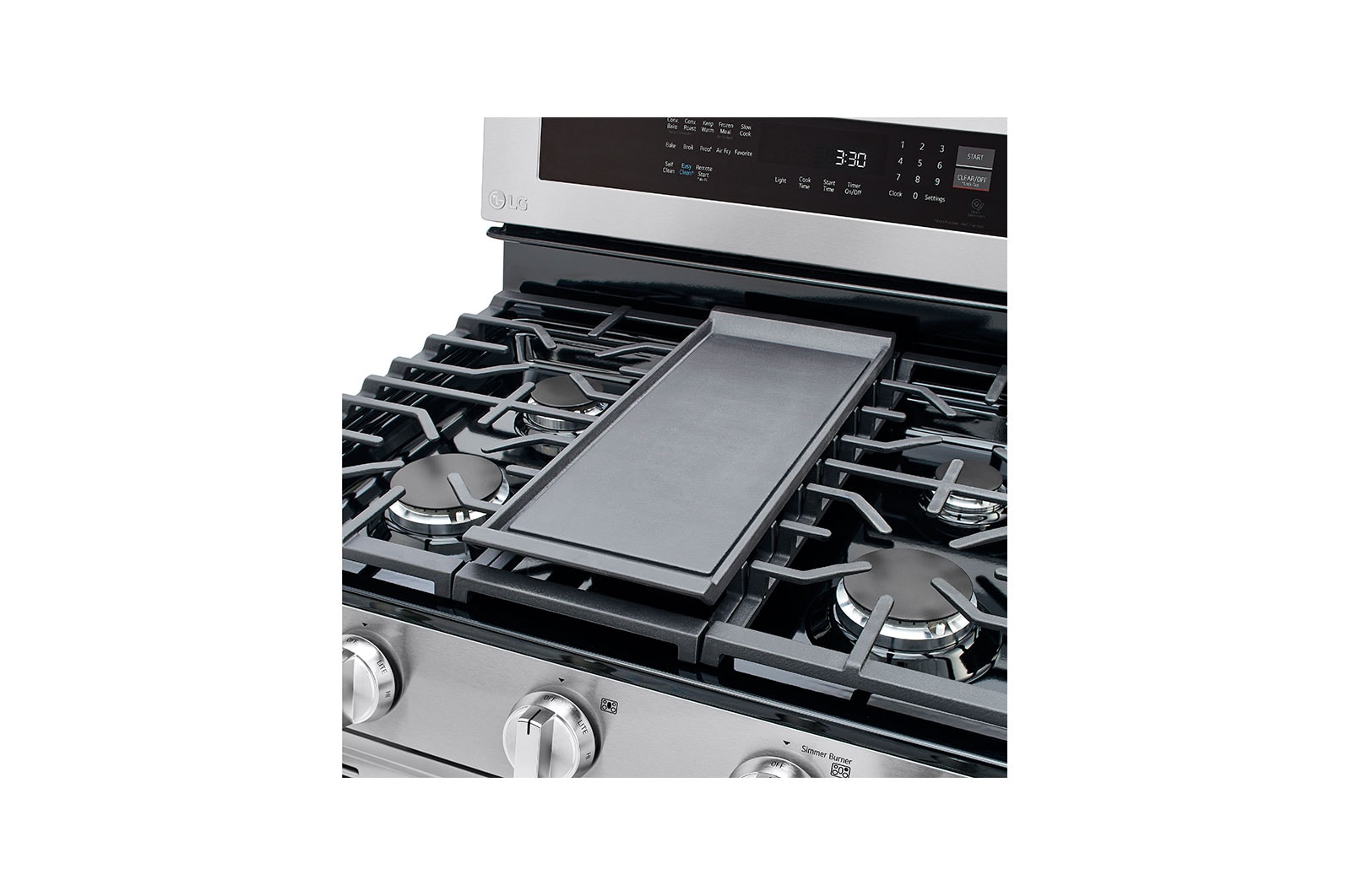 LG 5.8 cu ft. Smart Wi-Fi Enabled True Convection InstaView™  Gas Range with Air Fry, LRGL5825F