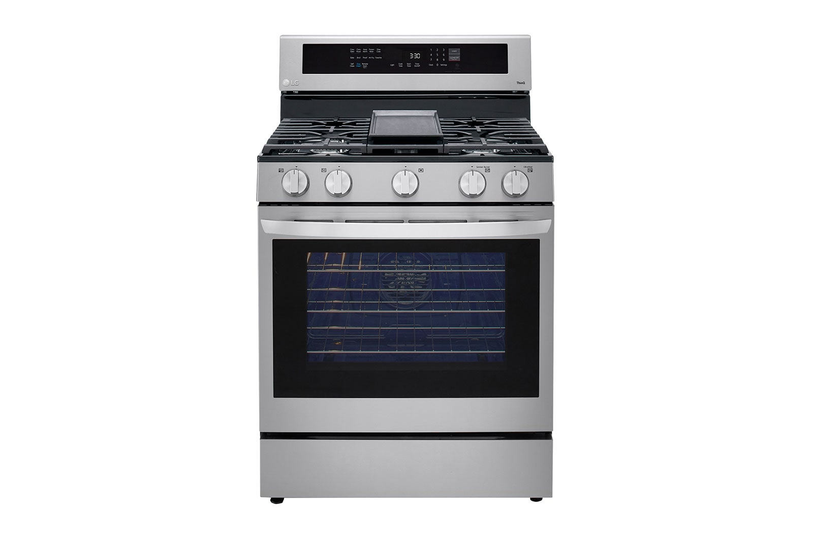 LG 5.8 cu ft. Smart Wi-Fi Enabled True Convection InstaView™  Gas Range with Air Fry, LRGL5825F
