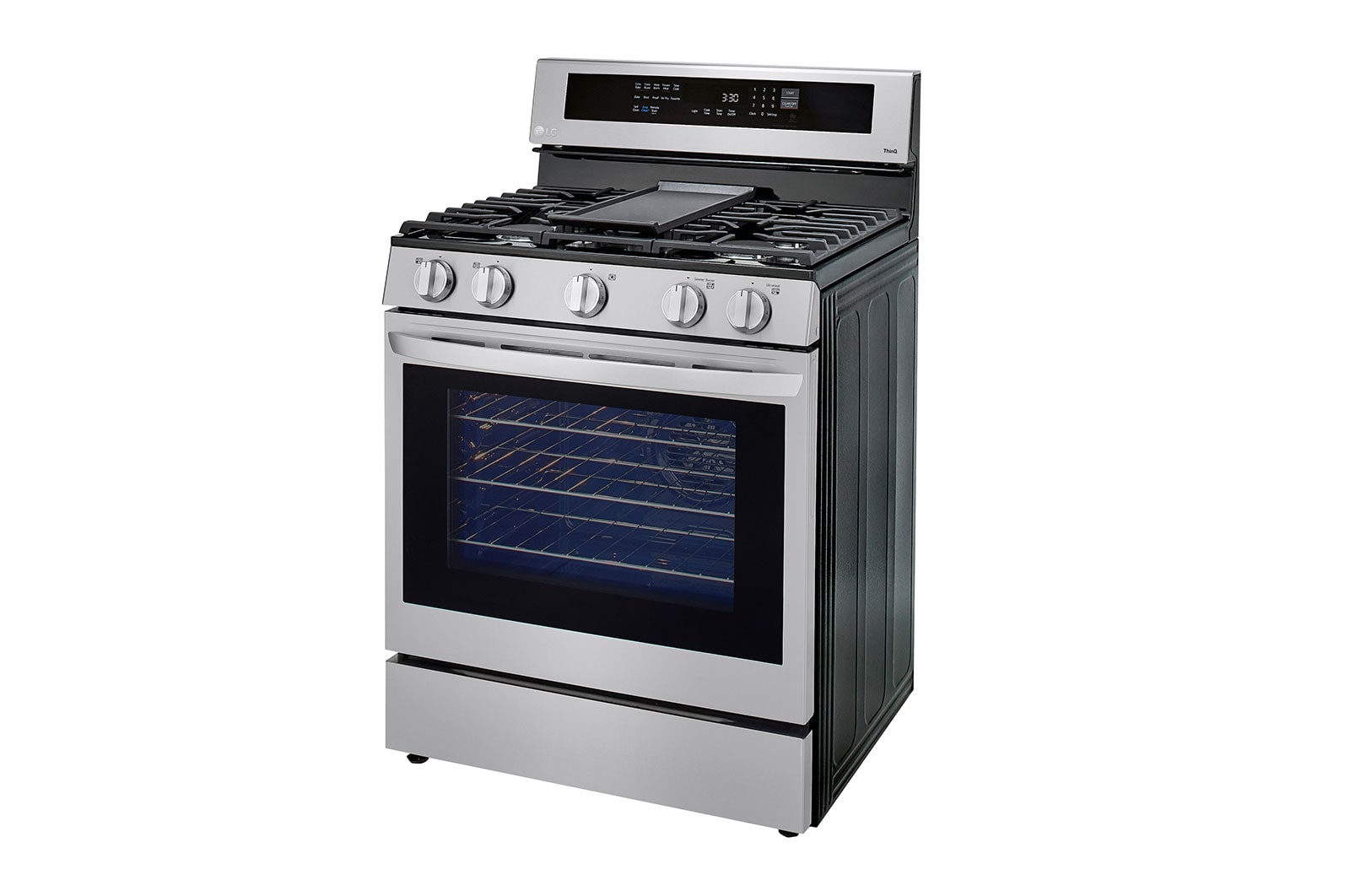 LG 5.8 cu ft. Smart Wi-Fi Enabled True Convection InstaView™  Gas Range with Air Fry, LRGL5825F