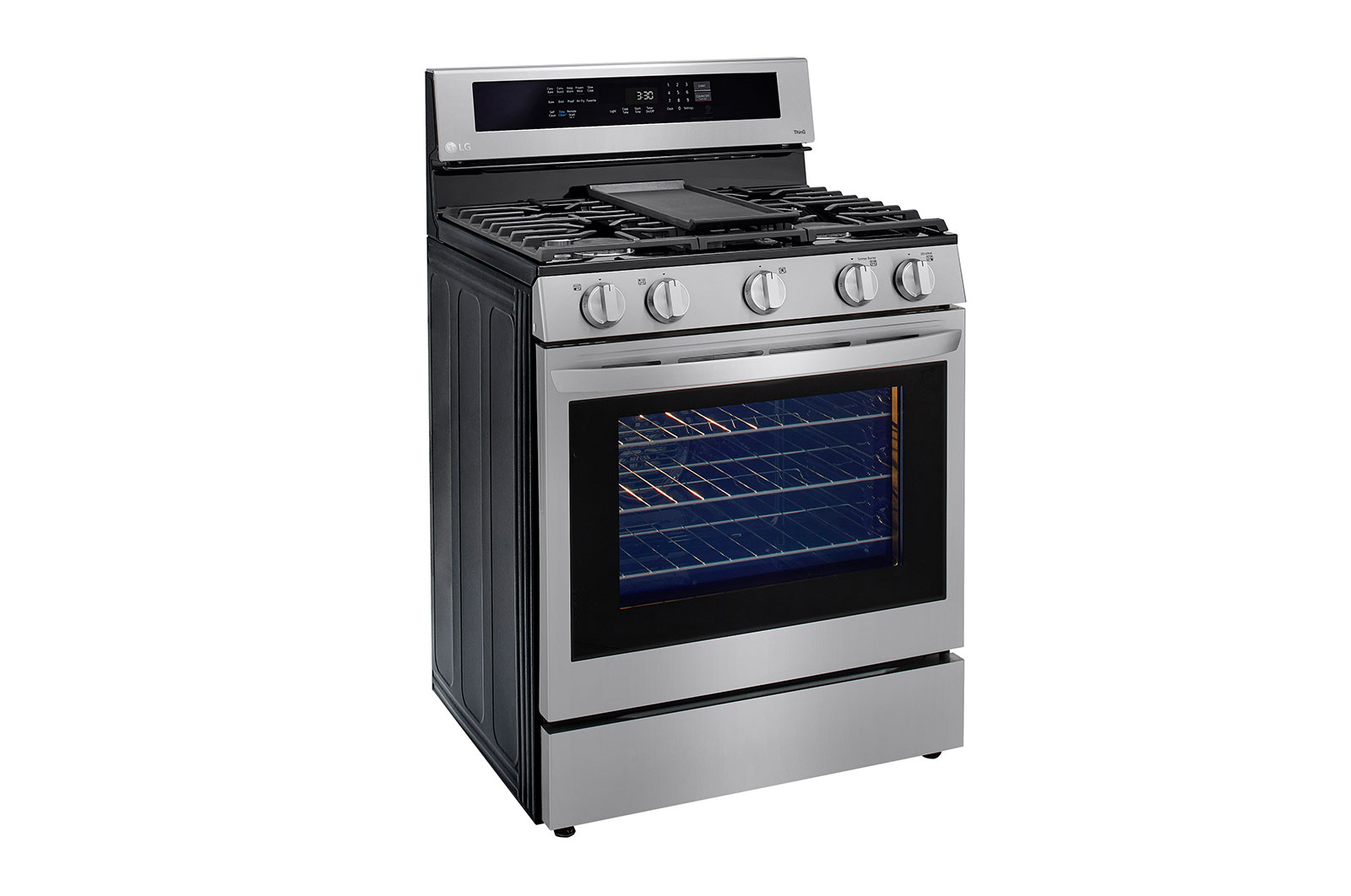 LG 5.8 cu ft. Smart Wi-Fi Enabled True Convection InstaView™  Gas Range with Air Fry, LRGL5825F