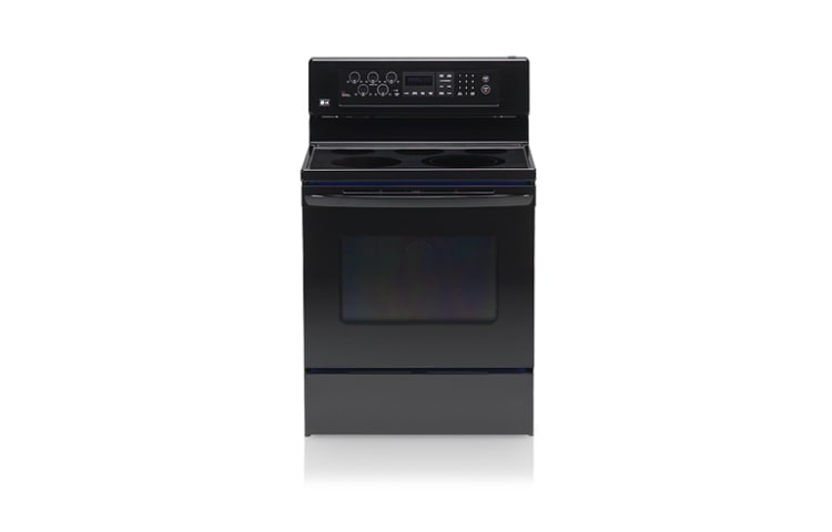 Front view of 5.6 cu. ft. Large Capacity Electric Range with Convection System LSB5682SB