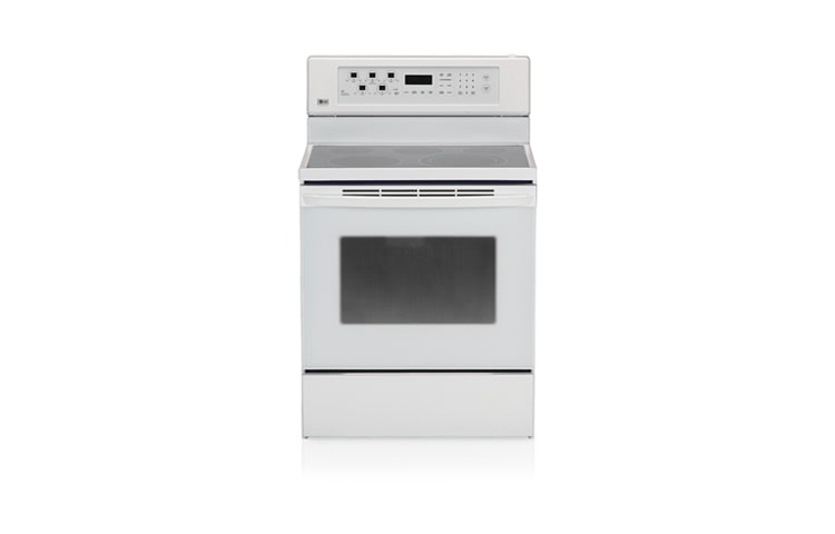 Front view of 5.6 cu. ft. Large Capacity Electric Range with Convection System LSB5682SW