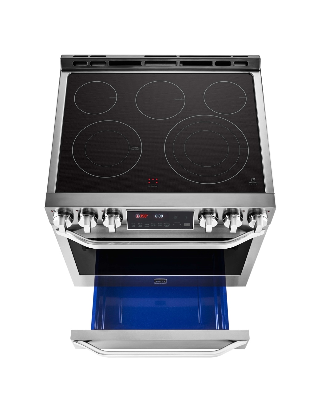 LG STUDIO 30" Electric Cooktop with Warming Zone and SmoothTouch