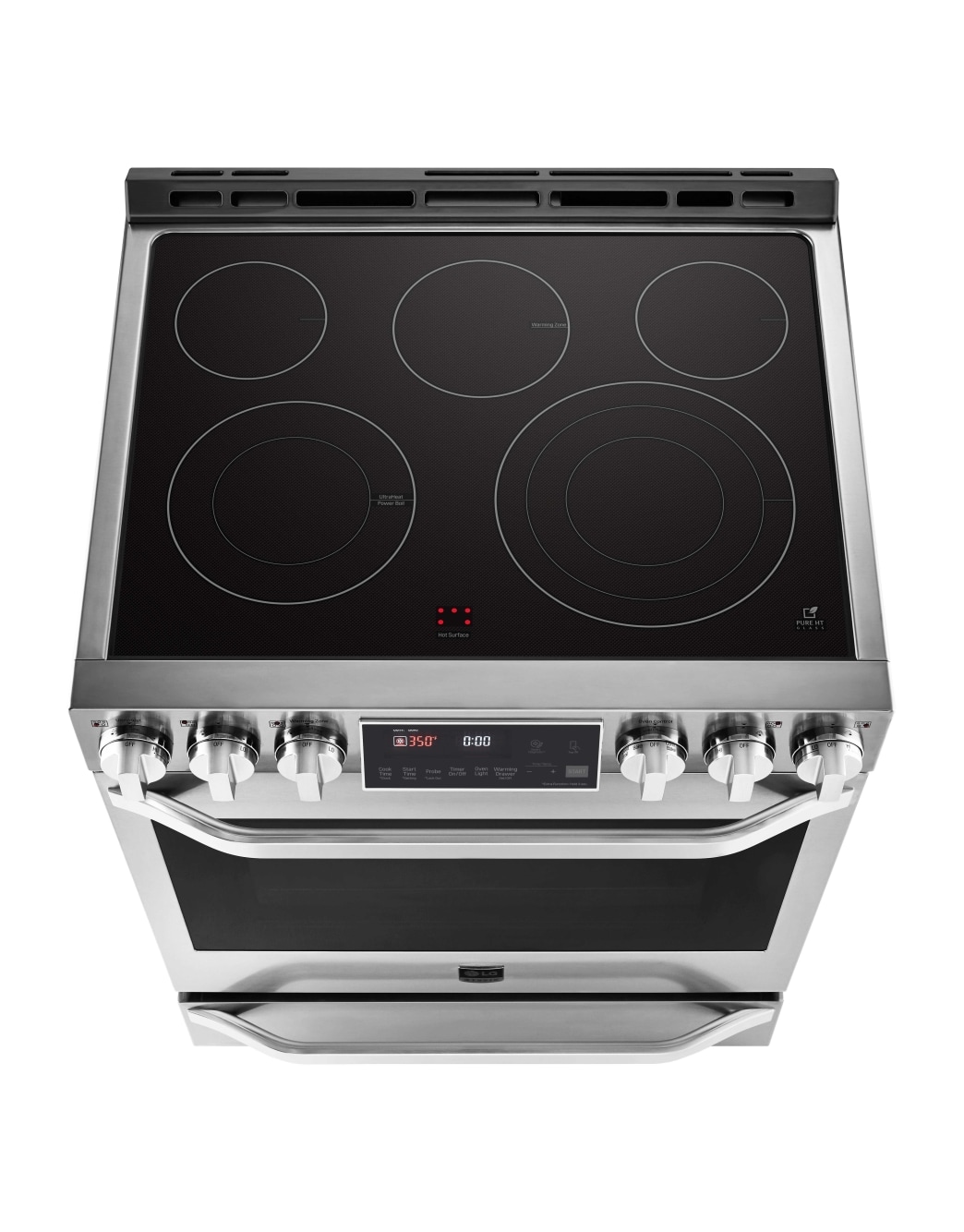 LG STUDIO 30" Electric Cooktop with Warming Zone and SmoothTouch