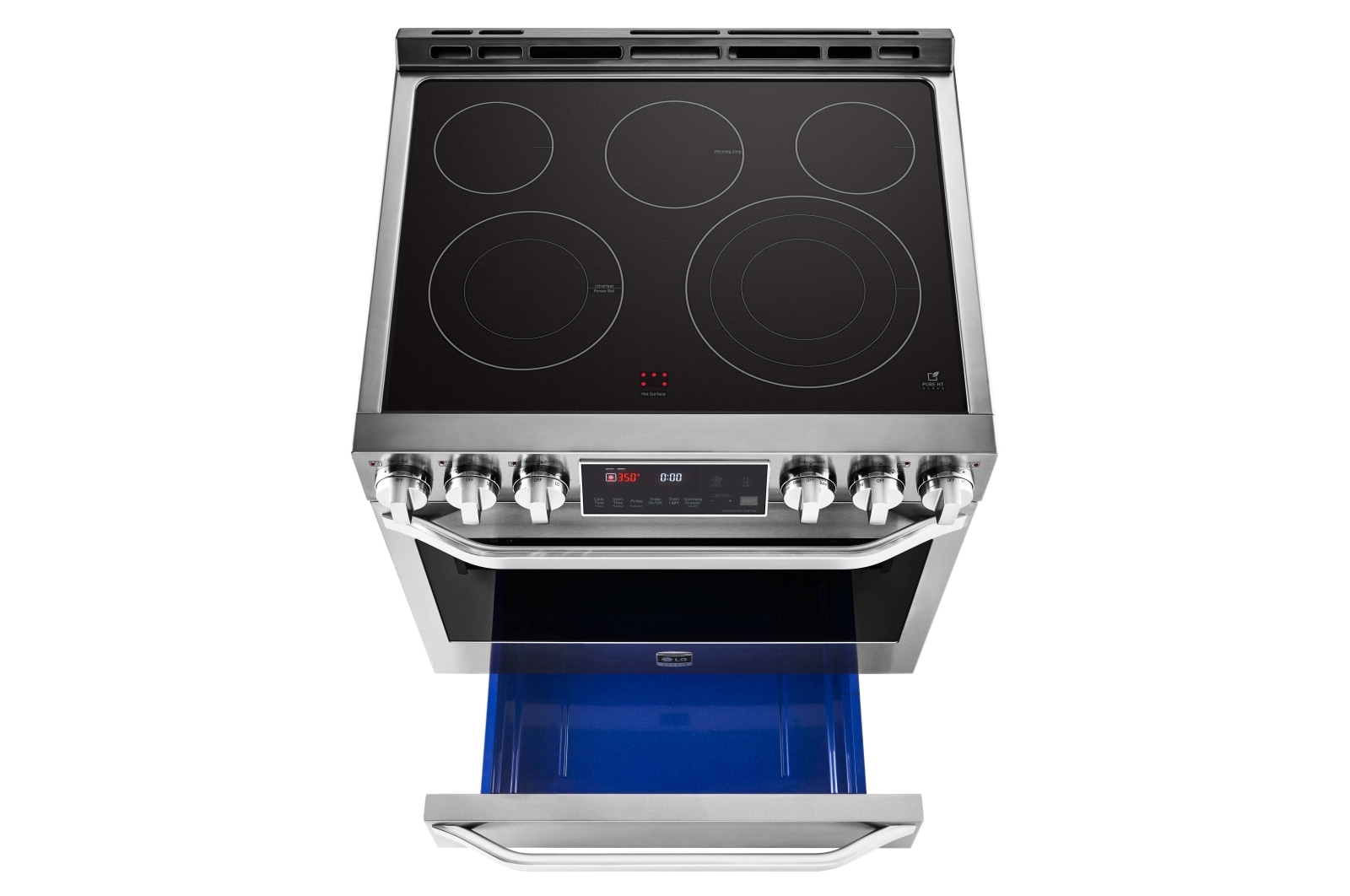 LG STUDIO 30" Electric Cooktop with Warming Zone and SmoothTouch®, LSCE305ST