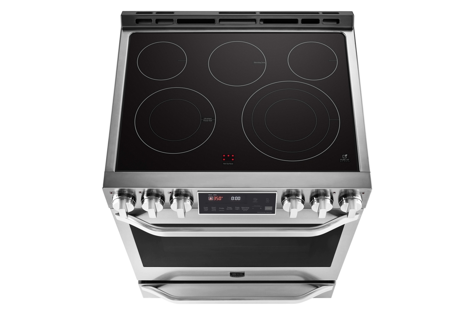LG STUDIO 30" Electric Cooktop with Warming Zone and SmoothTouch®, LSCE305ST