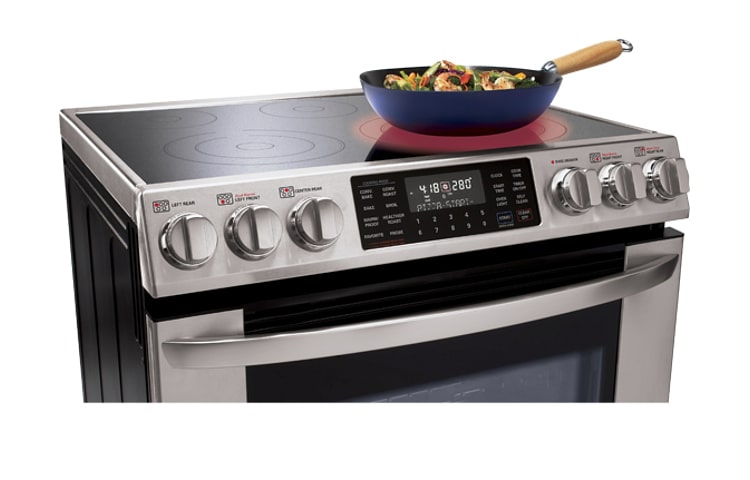 LG 5.4 cu. ft. Large Capacity Slide-In Electric Range with Dual True Convection System, LSE3092ST