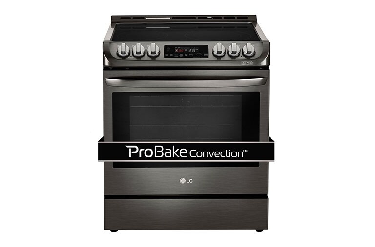 Front view of 6.3 cu. ft. Electric Slide-in Range with ProBakeConvection™ and EasyClean® LSE4611BD