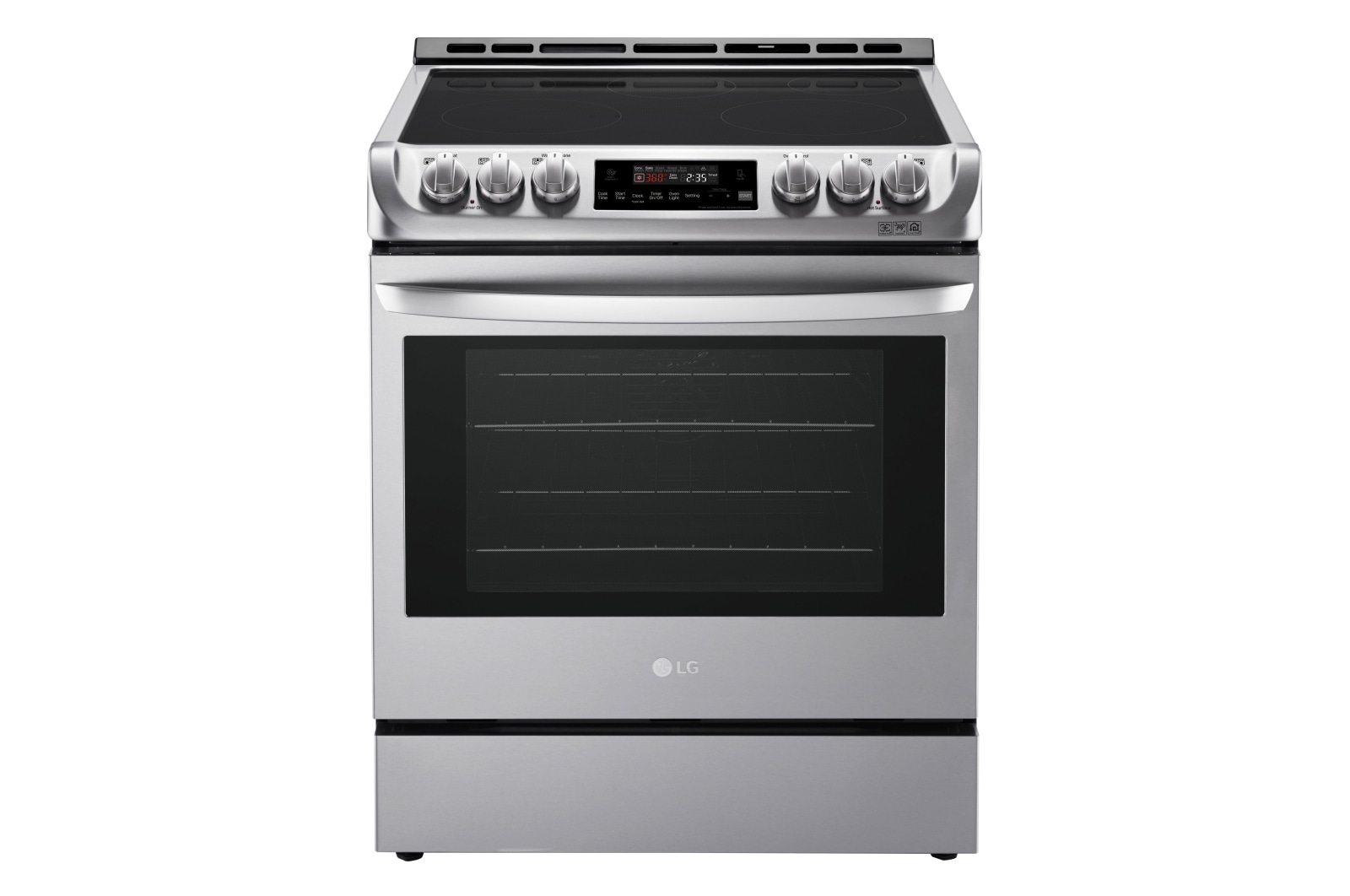 Front view of 6.3 cu. ft. Electric Slide-in Range with ProBakeConvection™ and EasyClean® LSE4611ST