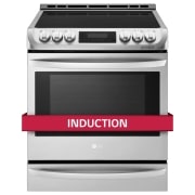 Front view of 6.3 cu. ft. Induction Slide In Range With  ProBake Convection™ and EasyClean® LSE4617ST