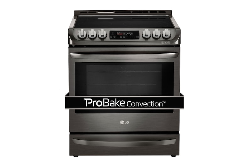 LG 6.3 cu.ft. Black Stainless Steel Series Electric Slide In Range with ProBakeConvection™ , LSE5613BD