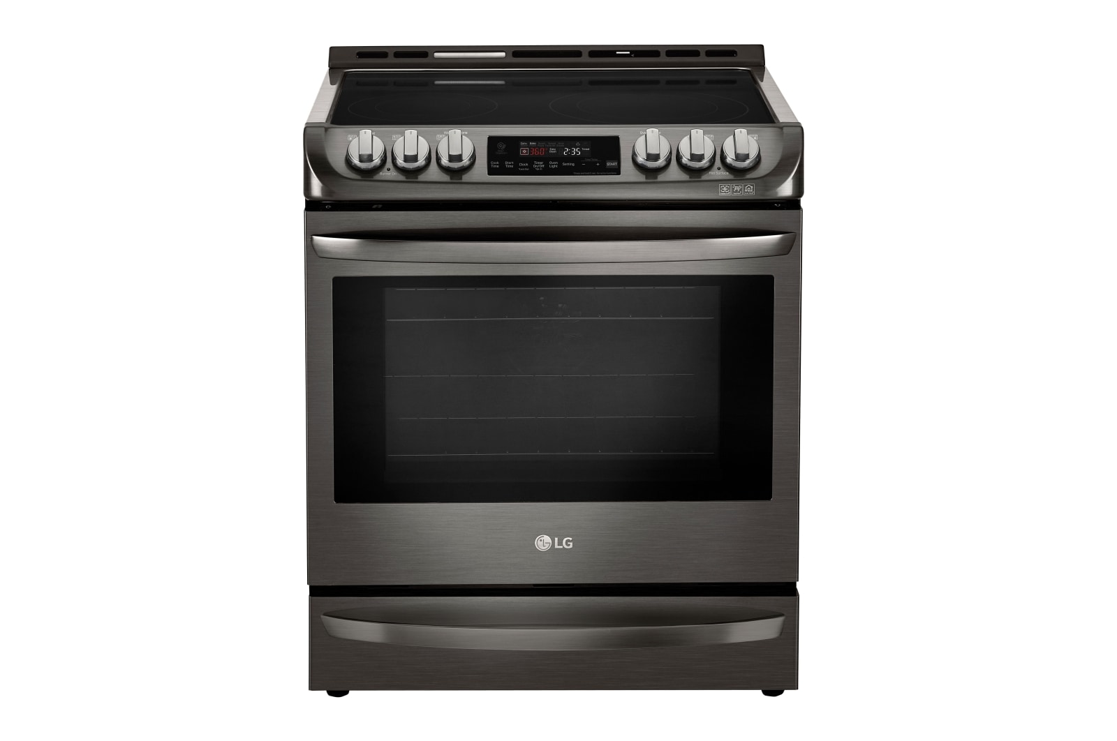 LG 6.3 cu.ft. Black Stainless Steel Series Electric Slide In Range with ProBakeConvection™ , LSE5613BD