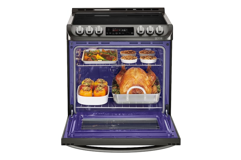 LG 6.3 cu.ft. Black Stainless Steel Series Electric Slide In Range with ProBakeConvection™ , LSE5613BD
