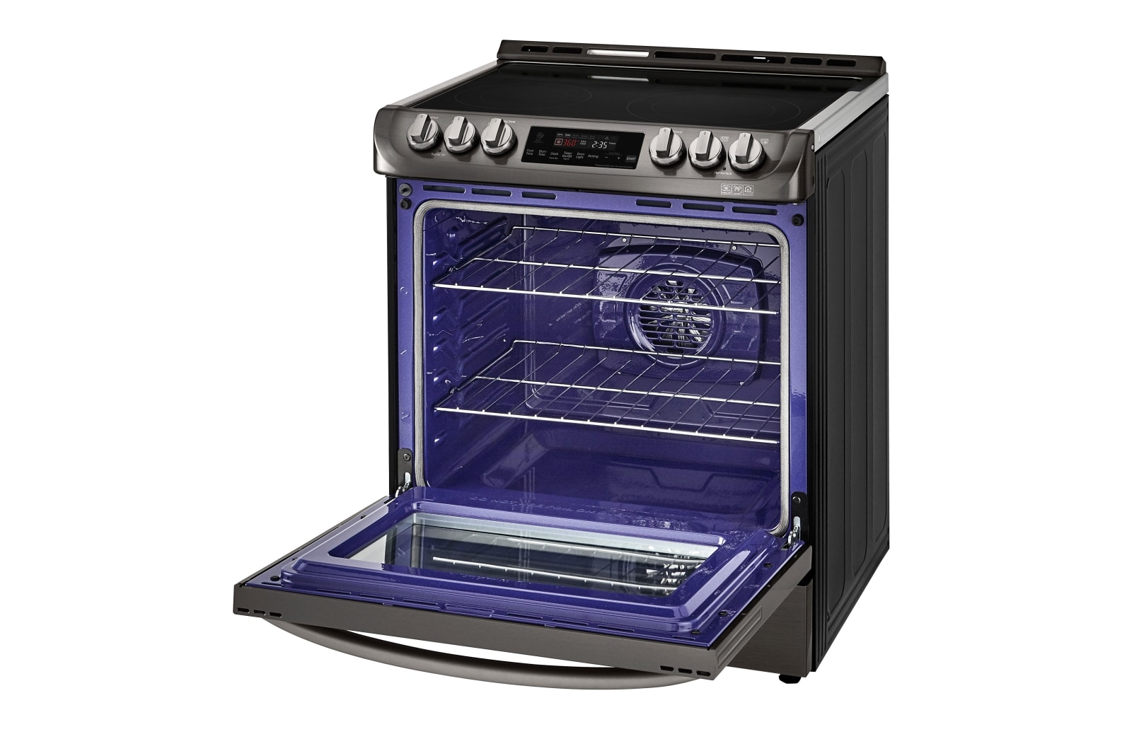 LG 6.3 cu.ft. Black Stainless Steel Series Electric Slide In Range with ProBakeConvection™ , LSE5613BD